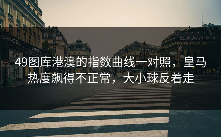 49图库港澳的指数曲线一对照,皇马热度飙得不正常,大小球反着走 49图库港澳的指数曲线一对照,皇马热度飙得不正常,大小球反着走